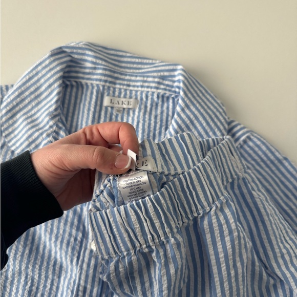 Lake Blue Striped Pajama Set - Picture 3 of 3